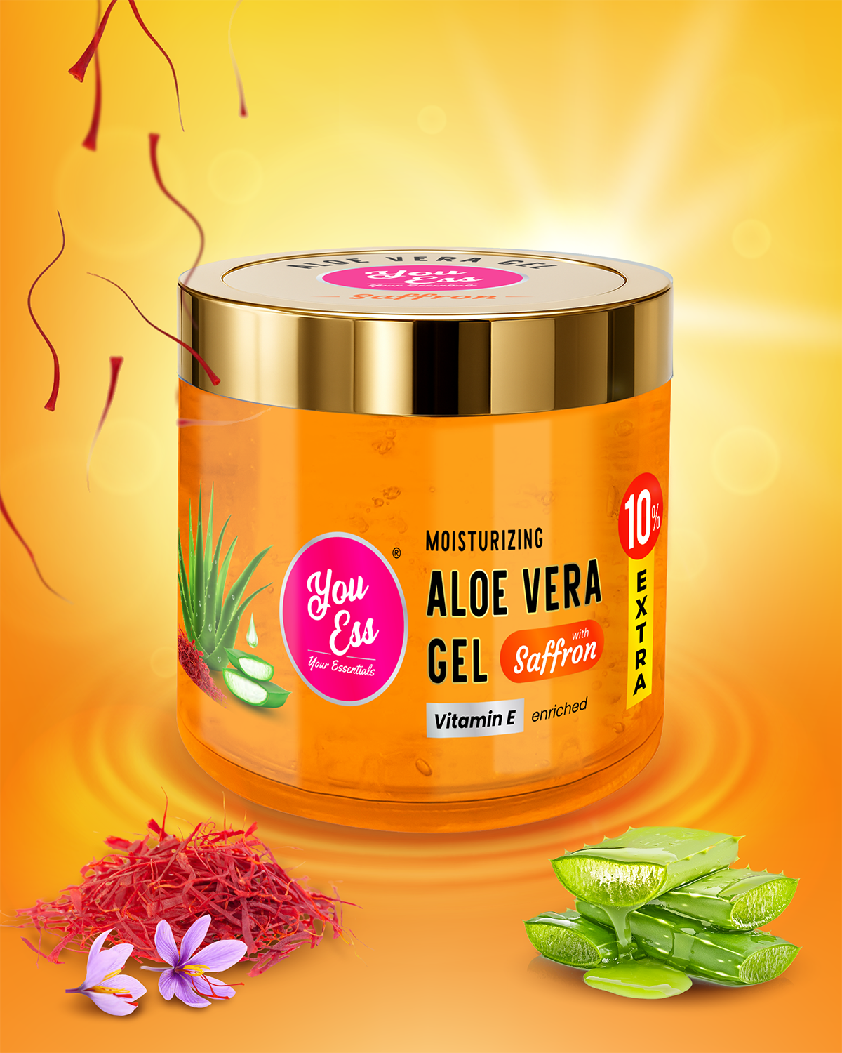 YouEss Aloe Vera Gel with Saffron – 100gm